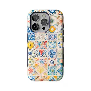 Casely iPhone 15 Pro Case | Dolce Vita | Tuscan Tiles | Bold Protective Design | Compatible with MagSafe