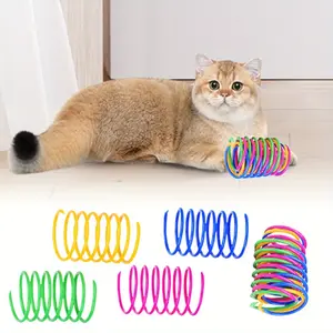 40PCS Colorful Spiral Spring Cat Toys - Durable Interactive Bouncing Toys for Indoor Play,Attract Kittens with Vibrant Colors,Perfect for Hunting, Pouncing, and Biting - Indoor Cat Entertainment tools summervibes