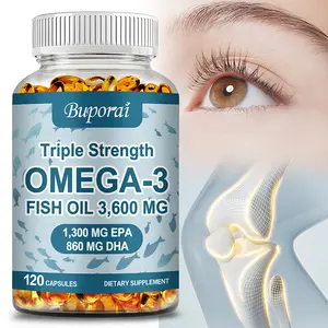 Buporai - Fish Oil Supplement - OMEGA-3 3600MG - Supports Healthy Joints, Eyes, Brain, Immune System - High Absorption Fish Oil
