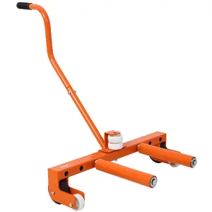 Orange Heavy-Duty Adjustable Tire Wheel Dolly for Workshop Garage Car Repair Tools with Durable Wheels & User-Friendly Design