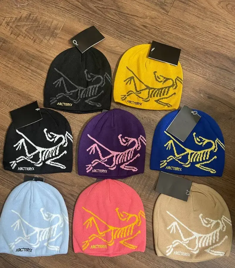 Arc'teryx Bird Head Knit Beanie – 7 Colors Black Yellow Purple Blue Pink Beige, Winter Skull Cap Outdoor Ski Hat, Unisex Gorpcore Streetwear Gift