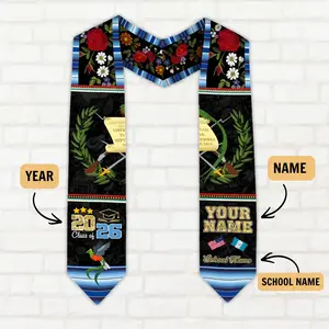 Personalized Guatemalan American Graduation Stoles 2026, Guatemala Graduation Sash