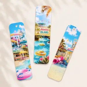 Liminal Waterpark Reading Bookmarks - Set of 3 | 2"x7.5" Matte Cardstock, Tassels Included
