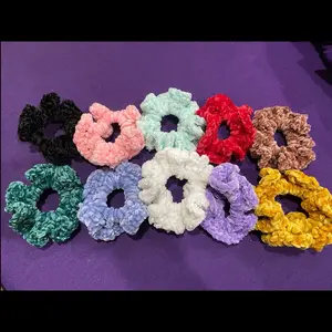 Velvet Crochet Scrunchies (10 Colors to Choose From!)