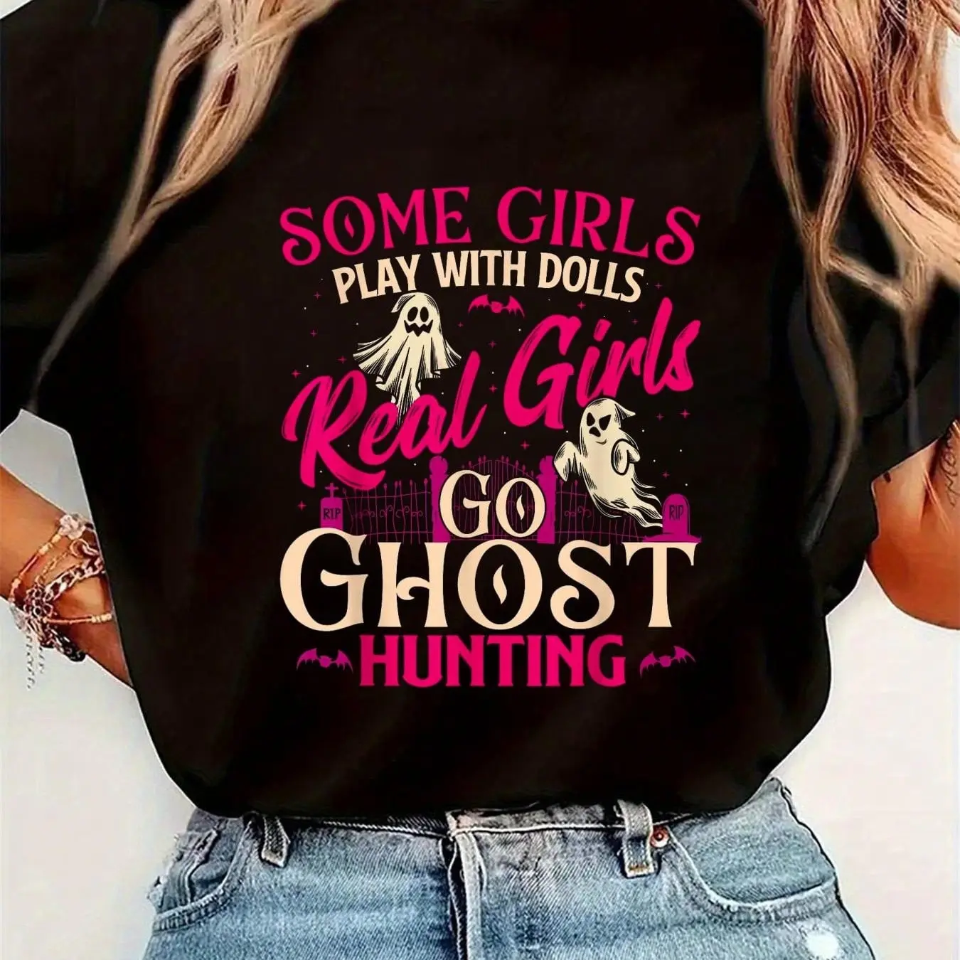 Halloween Outfits For Women Real Girls Go Ghost Hunting Ghosts Paranormal Researcher TShirt