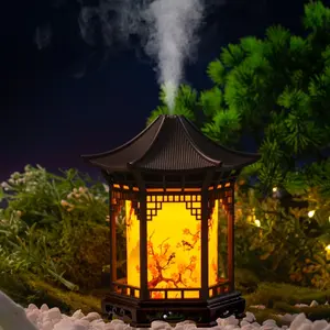 Chinese Mini Humidifier with Night Light, Portable USB Cold/dry Mist Air Humidifier, Traditional Pagoda/turtle Shell Design, Quiet Operation, Cool Mist Humidifier, Usb Powered Humidifier