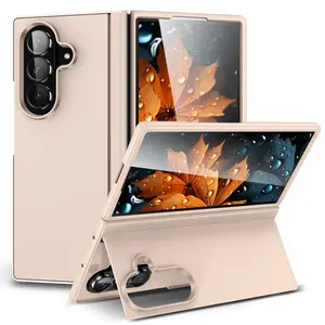for Samsung Galaxy Z Fold7, Z Fold6, Z Fold5, Z Fold4, Z Fold3 Case with Adjustable Invisible Kickstand, Daul Layers Slim Hard PC Thin Shockproof Drop Protective Cover Case for Galaxy Z Fold 7 Accessories Casing