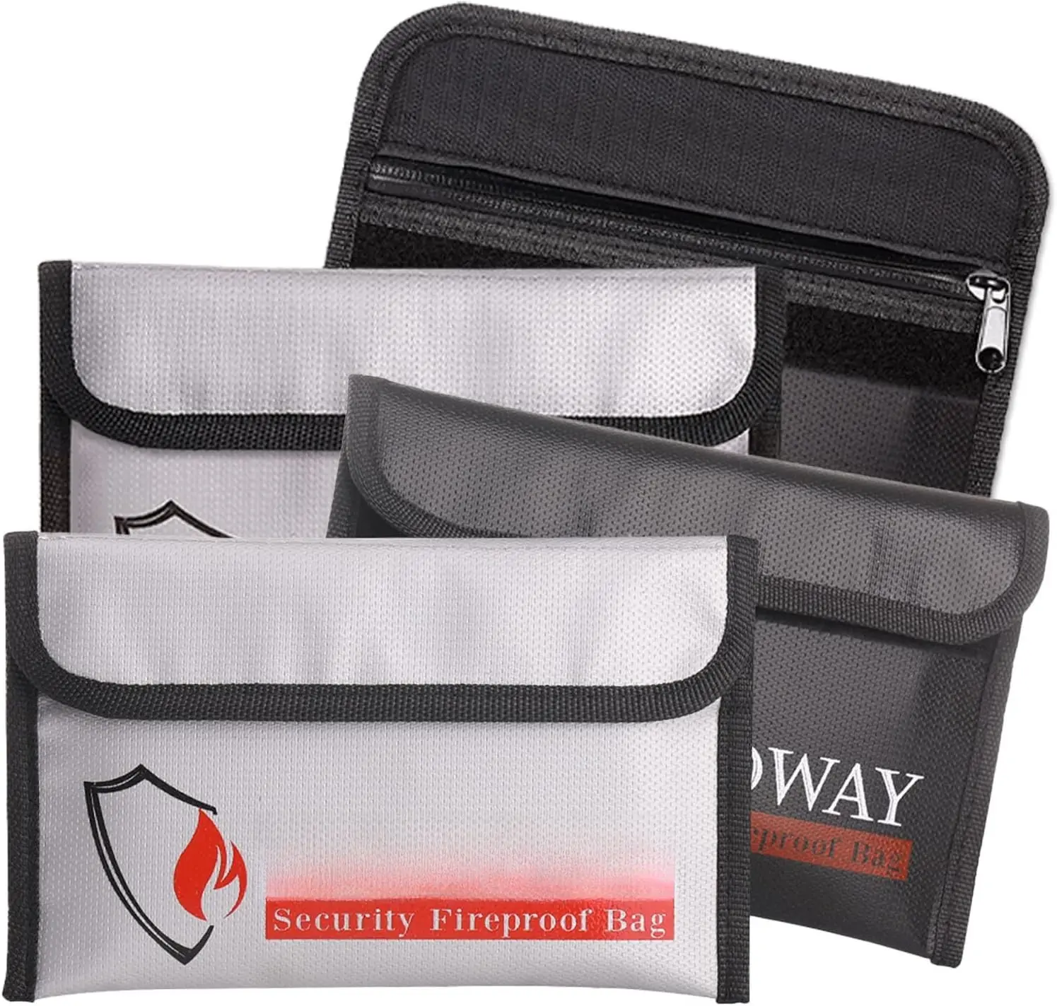 Small Fireproof Bag (5 x 8 inches), Non-Itchy Fireproof  Bag, Fireproof  Bag, Fireproof Envelope Bag for , Passport,  &  (4-Pack)