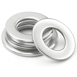 1/4'' (100 Pack) Stainless Steel Flat Washers, 5/8" OD, Metal Washers for Screws and