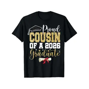 merch shirt for men 2026 Proud Cousin of a Graduate T-Shirt - Humorous Attire for Graduation Time, Perfect Gifts for Dads, Moms, Relatives, Friends, Family, And Colleagues (Casual Loose Fit Unisex 2026 Black Tee)
