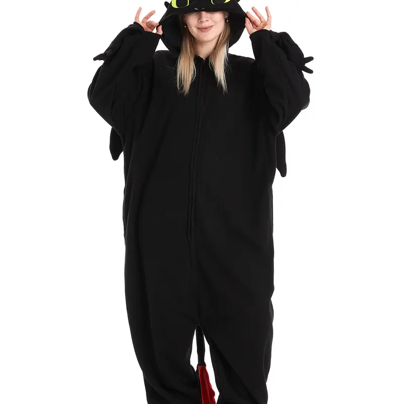 Women's Knitting Baggy Fleece Dragon Graphic Zip-Up Long Sleeve Plus-Size Halloween Cosplay Loungewear - Fit Costumes, Pockets Apparel, Hand Wash Only Plus Size Clothes (XXL, Women's Halloween Essentials)