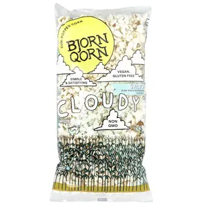 BjornQorn Sun-Popped Corn, Cloudy Salty, 3 oz (85 g)