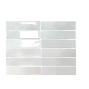 Aadesh Self-Adhesive PET Tile Wall Stickers, Ready to Tear and Stick, Waterproof, Mildew Resistant, Oil Resistant, Suitable for Living Room, Kitchen, Bathroom, Balcony and Sink, Backdrop Bathroom Home Wall Stickers, 9x11.4 inch Sticker Set