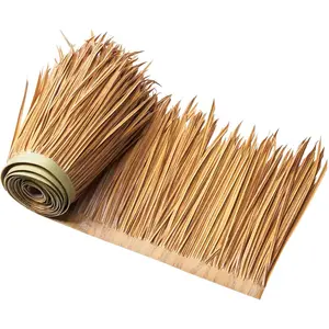 TikTokShopBlackFridayVEVOR Artificial Thatch Grass Roof, 1.3 x3.2 ft Mexican Style Tiki Bar Hut Skirt Thatch Roofing Roll, Waterproof & Fire-Resistant, Palapa Duck Blind Grass for Patio Pool Beach Hawaiian Party Décor