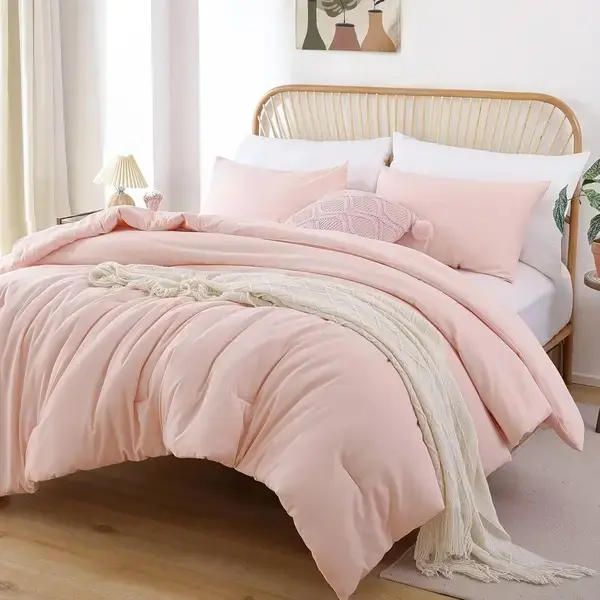 Lightweight Cooling Comforter Set Queen Size - 3-Piece Soft All-Season Bedding Set with 1 Comforter & 2 Pillow Shams, Breathable Microfiber Quilt for Cool Sleep, Cozy Lightweight Luxury for Bedroom or Guest Room