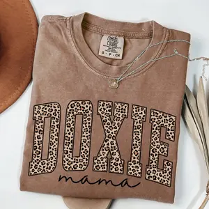 Comfort Colors Leopard Dachshund Mom Shirt, Dachshund Mama T-Shirt, Dog Lover Gift, Dachshund Mama gift, Dachshund Gift, Doxie Mama Shirt