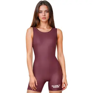 Exxact Sports Women’s Maroon Wrestling Singlet - High-Cut, Full-Coverage Powerlifting Singlet Women for Competition & Training