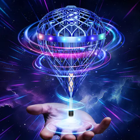 Flystars Motion Control Flying Orb Drone - Flying Rotating Hover Ball with 360° Flips, 4 Play Modes, Hand-Controlled Mini Space Flyer, Indoor/Outdoor Kids Toy for 6+ Years, Christmas Presents for Boys