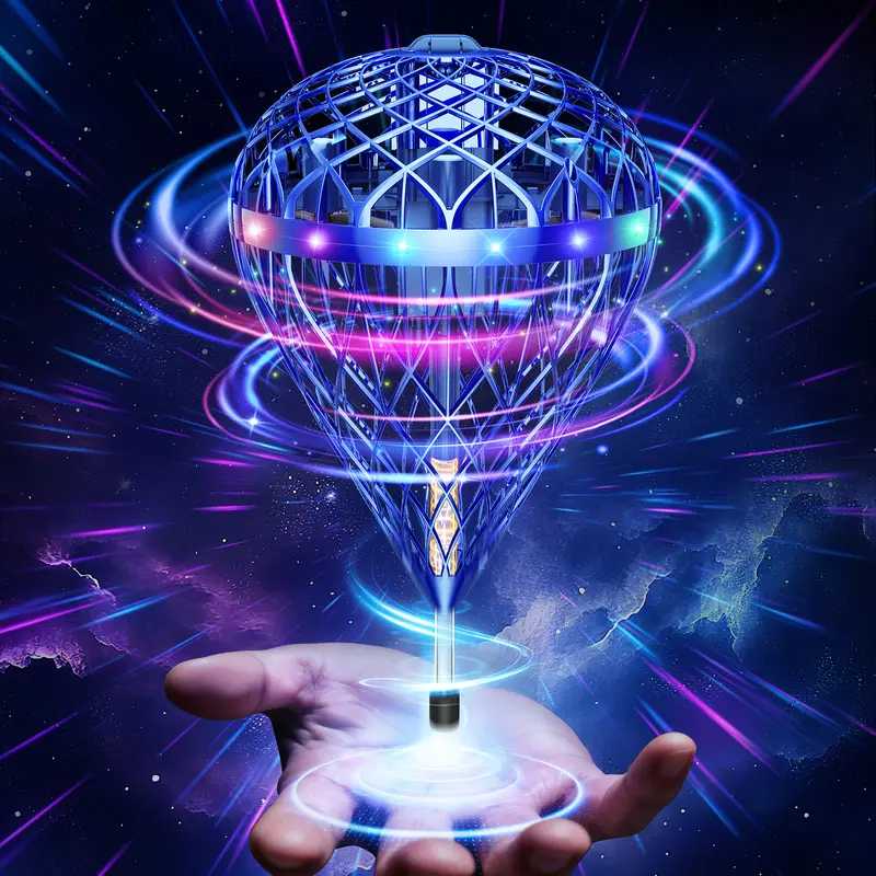 Flystars Motion Control Flying Orb Drone - Flying Rotating Hover Ball with 360° Flips, 4 Play Modes, Hand-Controlled Mini Space Flyer, Indoor/Outdoor Kids Toy for 6+ Years, Christmas Presents for Boys