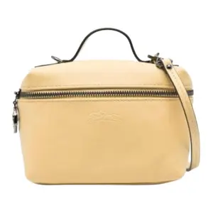 Longchamp Le Pliage Xtra Mini Leather Box Bag with Zipper Closure in Wheat for Women