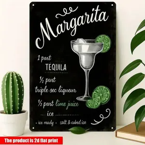 Aluminum Vintage Sign Retro Bar Decor Bar Signs Wall Art For Man Cave Cocktail Recipe Tequila Home Gift Valentines Day Wedding Anniversary Present Home Office Decoration