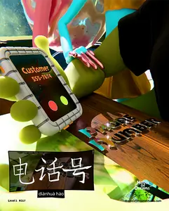 Phone Number "DianHua Hao" 8x10 Art Print | House of Dreams | The Quest for Mandarin Mastery - Level 1 Series #317