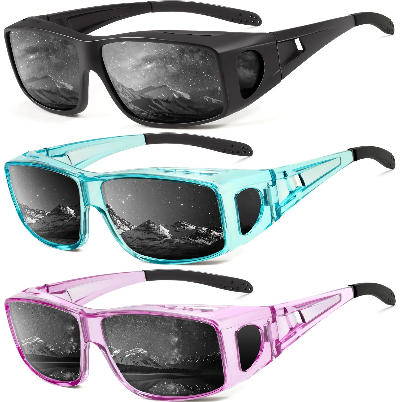 Matte BLK/Grey,Blue/Grey,Trans Purple/Grey