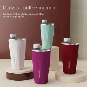 600 ml vacuum insulated cup for keeping cold and hot mug water bottle thermos flask velvet feel