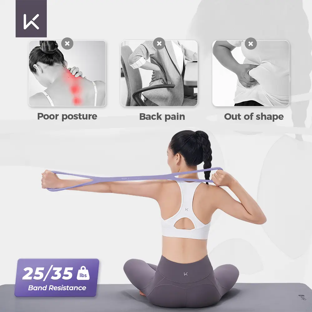 KEEP 8-Shaped Resistance Band, Elastic Band for Home Fitness, Stretch Leg Arm Strength Training Band, Exercise Equipment for Home Gym, Yoga