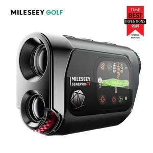 Mileseey GenePro G1 Touchscreen GPS Golf Rangefinder with Slope 43000 Preloaded Courses 1300 Yards Laser Range Finder Golf Red Green Display 0.1s Flag Pole Locking Vibration 6X Magnification