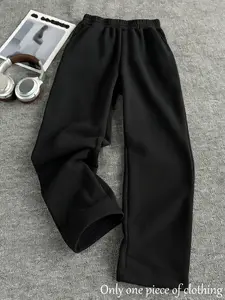Women's Loose-Fit Straight Leg Sweatpants, Casual Colorblock Pockets, Long Regular Fit, Spring Summer New Arrival, Daily Commute Streetwear