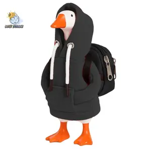 Desk Goose Figurine Outfit Funny Hooded Sweatshirt and Matching Backpack Set Mini Porch Goose Costume
