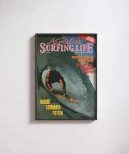 Surf Life Magazine Vintage Surf Poster | Surf Room Aesthetic Ripcurl | Car Poster Unframe | Wall Art