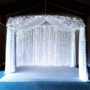 Waterproof USB Curtain Lights, LED Lighted Christmas Fairy Light Garland, Home Bedroom Decor Lighting, Perfect for Christmas Wedding Valentine Halloween
