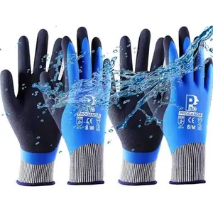2 Pairs Waterproof Work Gloves - Ultra-Grip Gardening Safety Gloves
