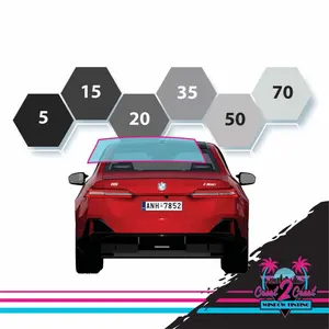 Unix Hybrid Pre-Cut Tint Film for Back Window in Black Ceramic - Universal Fit for All Vehicles