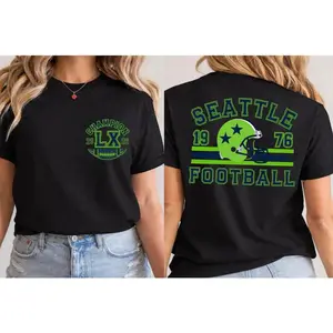 100% Cotton Unisex Football Champions Seattle Shirt, 2026 Seattle Football Team Pride Fans Gift
