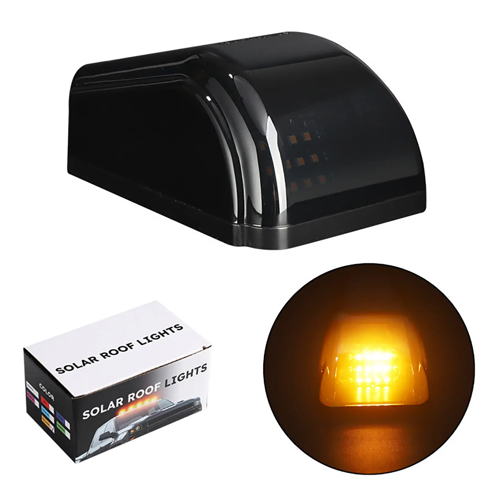 2025 NEW Solar-Powered Cab Lights for Truck SUV,No Drill Wireless Roof Mouse Light for Universal Car,Cab Lights with Motion Vibration Sensor for Truck decorative light  car exterior accessories truck driver waterproof car decoration high quality
