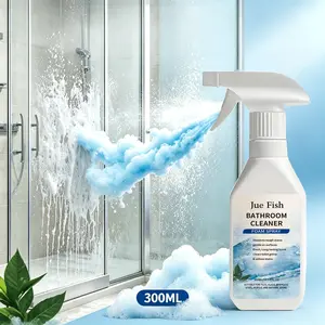 Bathroom Foam Cleaner Spray 300ml, Multi-Surface Stain Remover for Hard Water, Soap Scum, Rust and Toilet Grime, Deep Cleaning Foam for Hard-to-Reach Corners