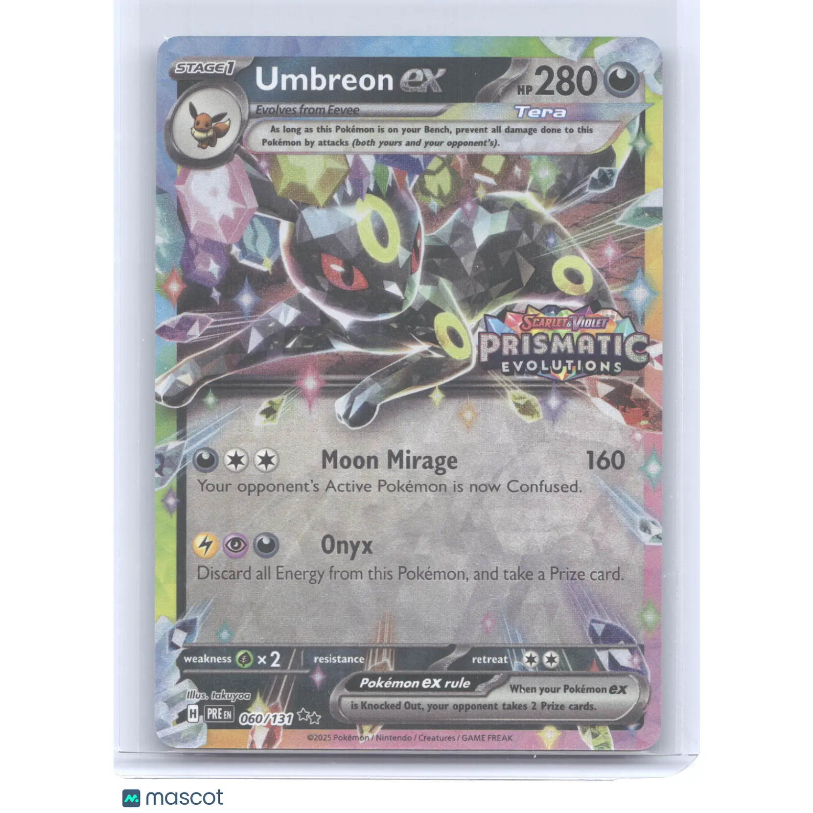2025 Prismatic Evolutions Umbreon ex (Prismatic Stamp) Double Rare #60/131