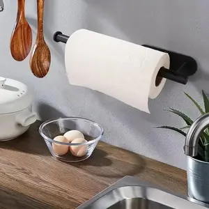 Small Space Organizer,  Wall-mounted Punch-free Paper Towel Holder, Tissue Dispenser, Space-saving Kitchen Organizer, Stainless Steel Roll Paper Organizer Storage Holder, Home Organizers for Kitchen & Bathroom, Household Items