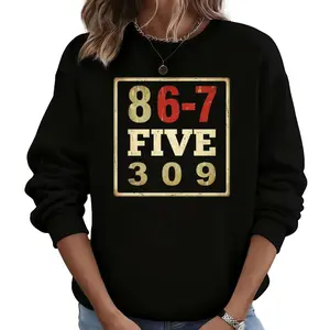 Classic Rock 80s Sweatshirt with Jenny Phone Number 867-5309 Print