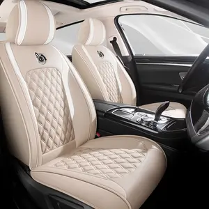 New Leather Car Seat Cover, Car Seat Protectors, Durable Comfortable Universal Fit, All-Season Full Surround Protection, Stylish Auto Interior Accessory, Leather Seat Covers