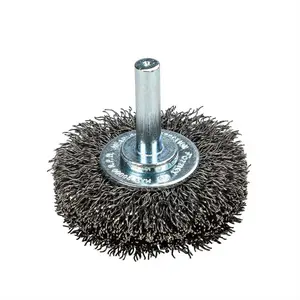 212 MAIN Crimped Type Steel Wire Wheel Hand Tool, Shank-Mount Multi-Purpose Drill Tool for Metal Surface Maintenance & Rust Removal, Construction & Hardware Narrow Access Tasks