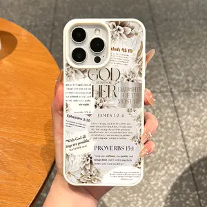 Magnetic Vintage Case for iPhone 17 16 E Pro Max 15 Plus 14 13 12 11 XS XR, Aesthetic Faith & Florals Vibes | Lightweight, Shockproof, Silicone, Scratch Resistant, and Cute