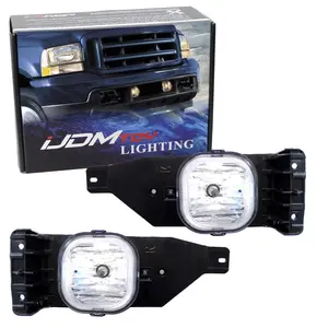 iJDMTOY Fog Lights Kit w/ 9145 H10 Halogen Bulbs For 2005-2007 Ford F-250 F-350 F-450 Excursion (Match Part# 6C3Z 15200 AA, 6C3Z 15200 BA, FO2593211, FO2592211)