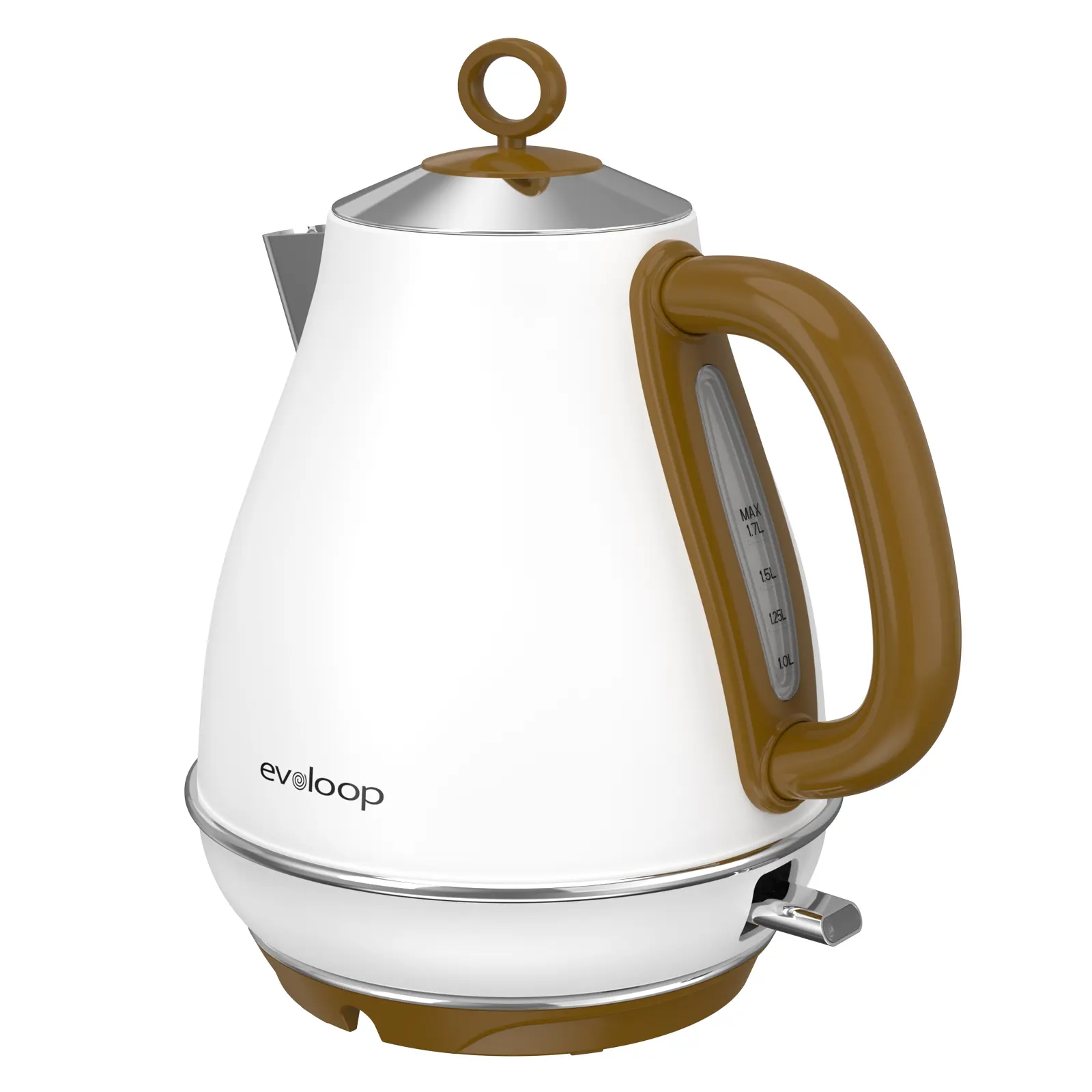 EVOLOOP 1.7L Fast Heating Kettle - BPA-Free Stainless Steel Electric Kettle, 120V/1500W Household Kitchen Appliance with Auto Shut-Off, Boil-Dry Protection, Household Appliances