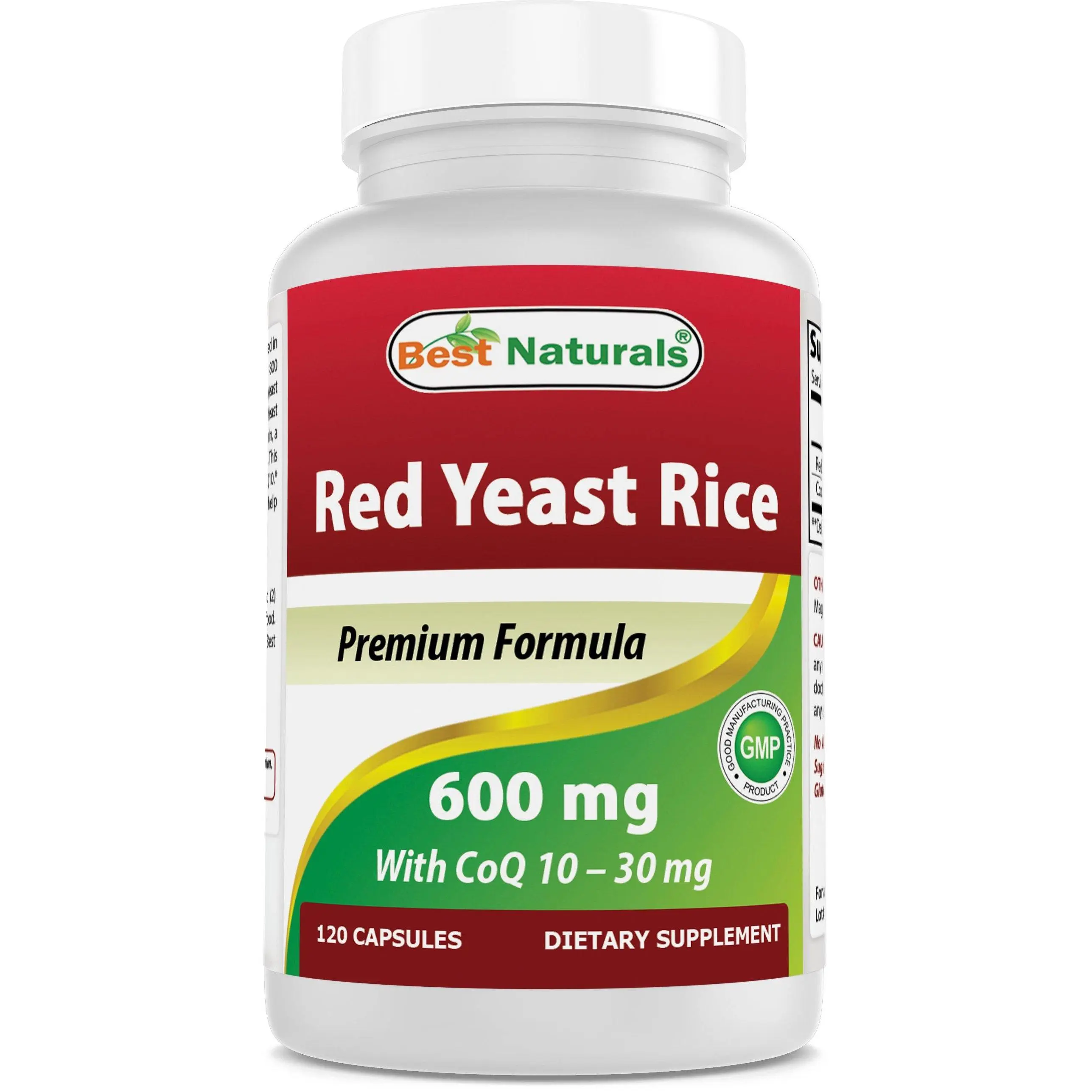 Best Naturals Red Yeast Rice with CoQ10 120 Capsules Supplement Edible Dietary Healthcare