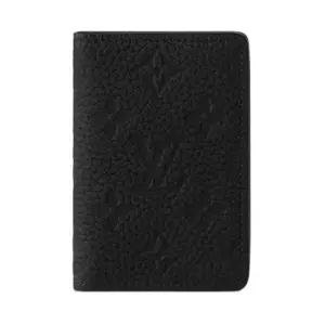 Louis Vuitton Leather Pocket Wallet for Men and Women – Monogram Black