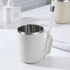 Toothbrush cup, wash cup, household toothbrush cup, dormitory student toothbrush cup, children's couple's 304 stainless steel mouthwash cup